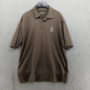 Nike Golf Shirt Mens Medium‎ Olive Green Heather TPC San Antonio Dri-Fit Polo